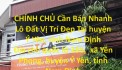 CHÍNH CHỦ Cần Bán Nhanh Lô Đất Vị Trí Đẹp Tại huyện Ý Yên, tỉnh Nam Định